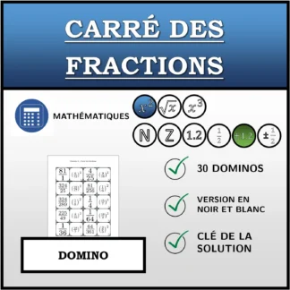 Domino: Carré des fractions