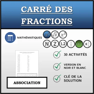 Exercice d'association: Carré des fractions