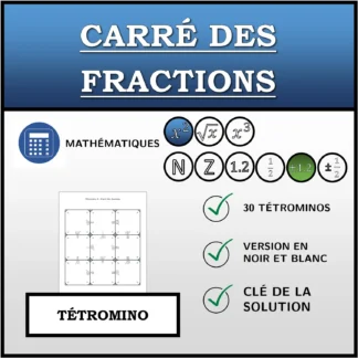 Tétromino: Carré des fractions