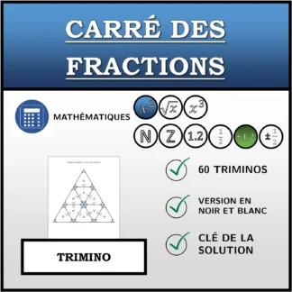 Trimino: Carré des fractions