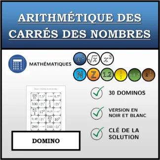 Domino: Arithmétique des carrés des nombres
