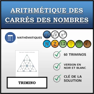 Trimino: Arithmétique des carrés des nombres