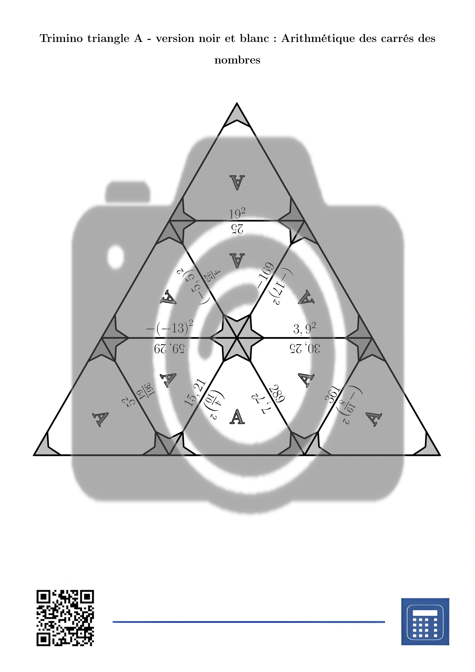 Trimino: Arithmétique des carrés des nombres – Image 3