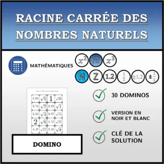 Domino: Racine carrée des nombres naturels