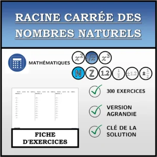 Fiche d'exercices: Racine carrée des nombres naturels