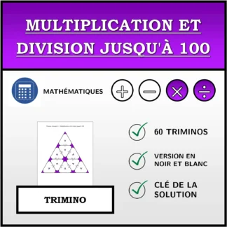 Trimino: Multiplication et division jusqu'à 100