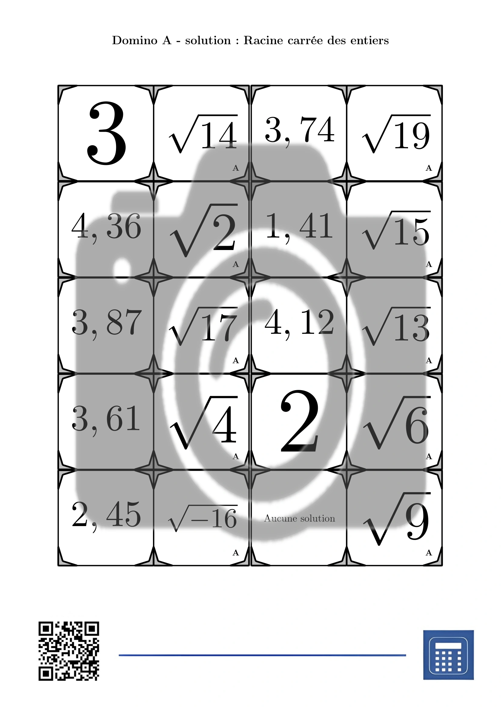 Domino: Racine carrée des entiers – Image 4