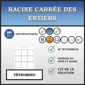 Tétromino: Racine carrée des entiers