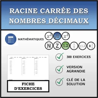 Fiche d'exercices: Racine carrée des nombres décimaux