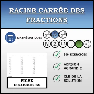 Fiche d'exercices: Racine carrée des fractions