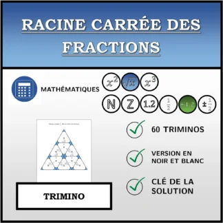 Trimino: Racine carrée des fractions